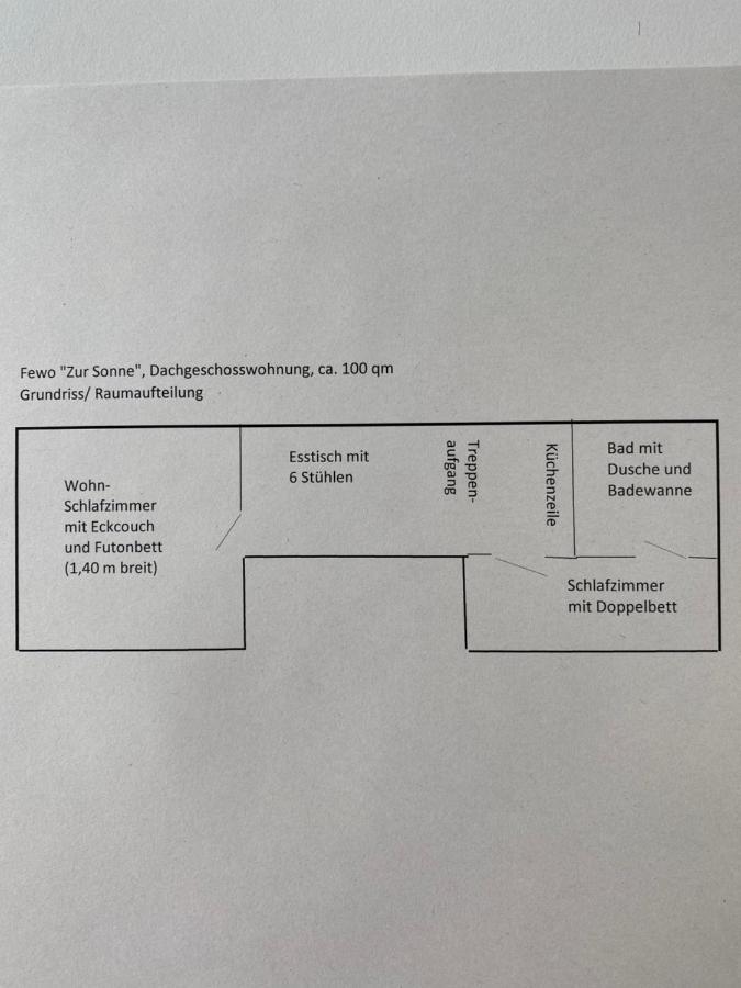 Ferienwohnung „Zur Sonne“ Niederzimmern Eksteriør bilde